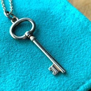 Tiffany & Co. key pendant and chain